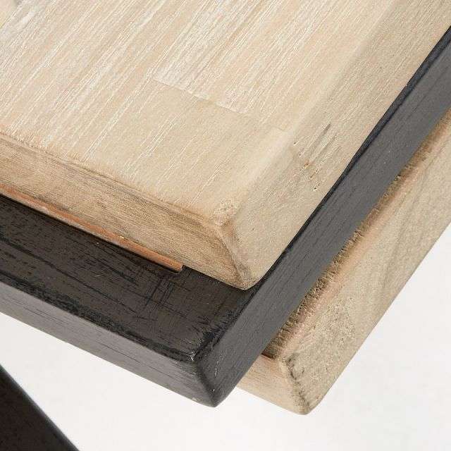 DISSET Coffee table 125x70 metal, acacia natural
