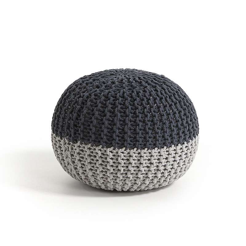 ARIEH Pouf cotton round 50x35 grey | 商品カテゴリー,チェア | LaForma Japan