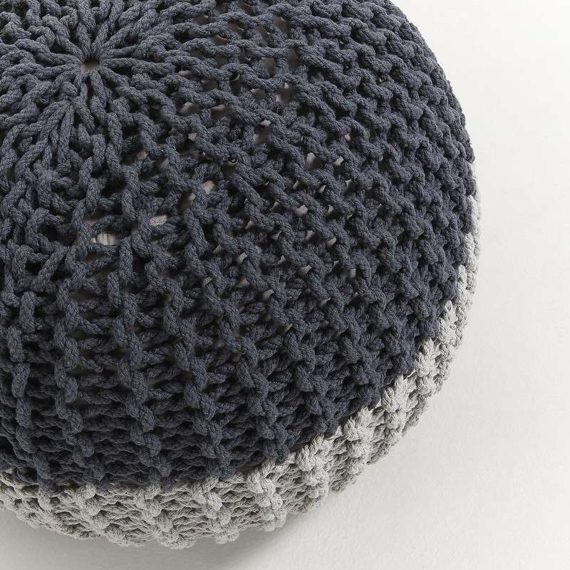ARIEH Pouf cotton round 50x35 grey | 商品カテゴリー,チェア | LaForma Japan