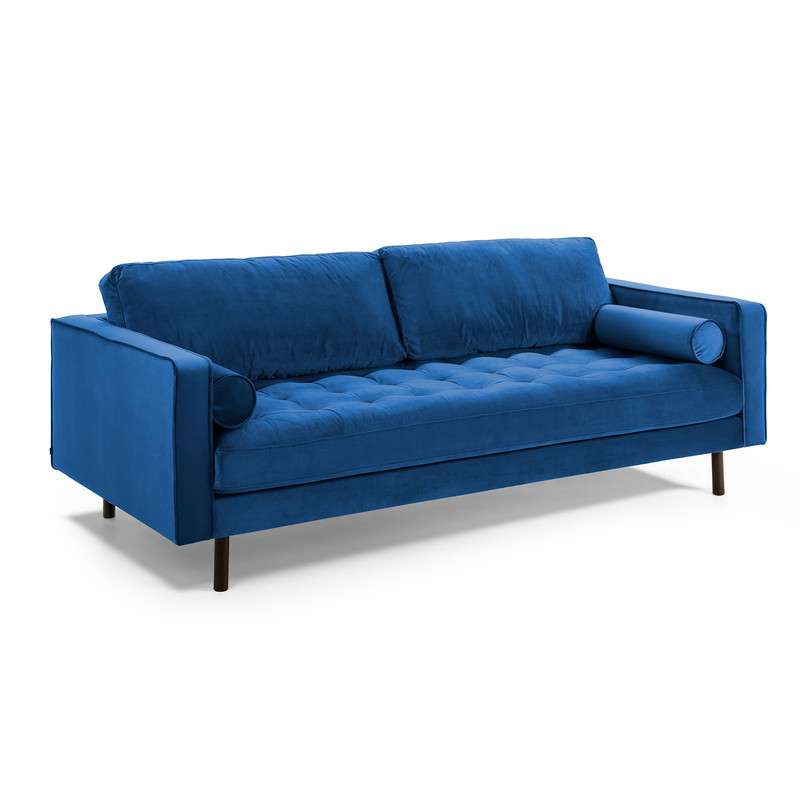 BOGART Sofa 2 seaters beech wood velvet dark blue | 商品カテゴリー,ソファ | LaForma Japan
