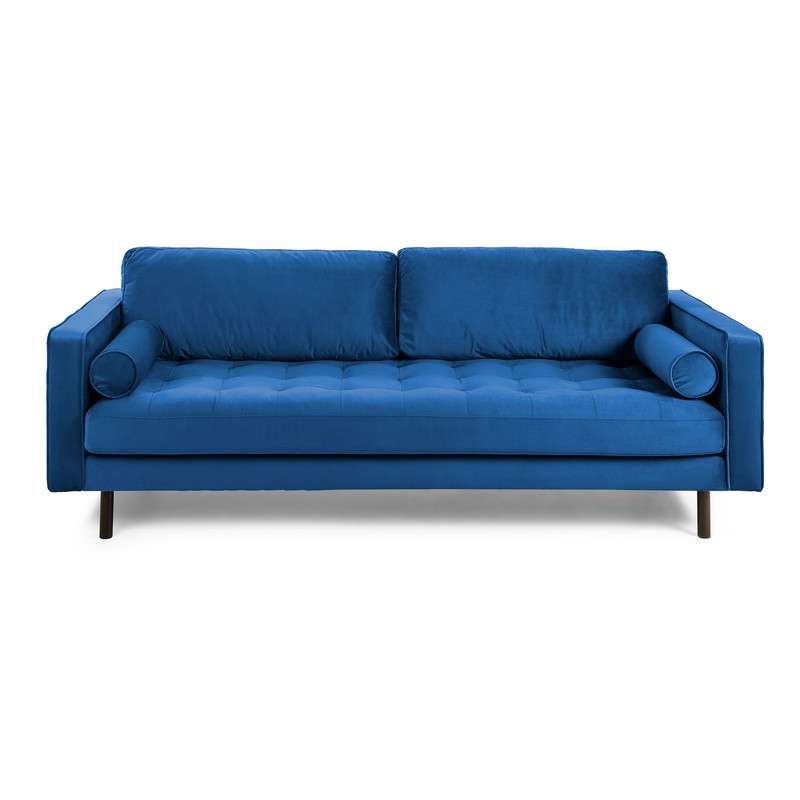 BOGART Sofa 2 seaters beech wood velvet dark blue | 商品カテゴリー,ソファ | LaForma Japan