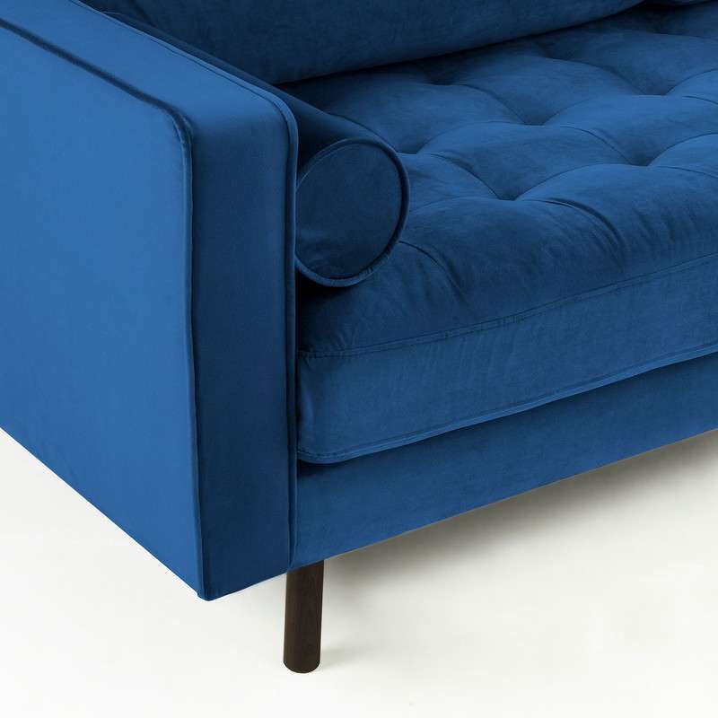 BOGART Sofa 2 seaters beech wood velvet dark blue | 商品カテゴリー,ソファ | LaForma Japan