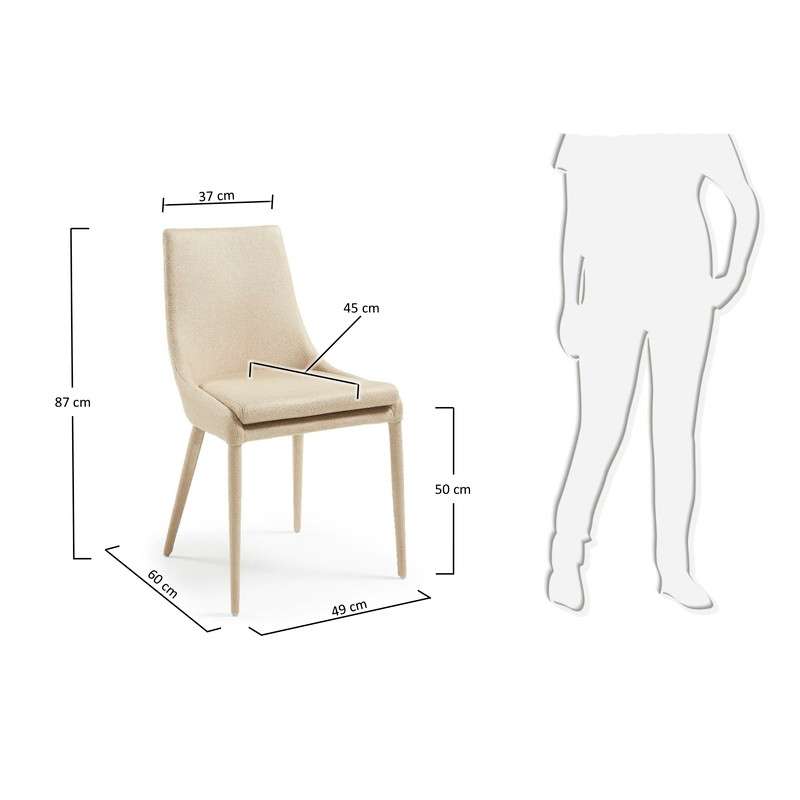 DANT Chair Eco-Nobuck beige【2脚セット】 | 商品カテゴリー,チェア | LaForma Japan
