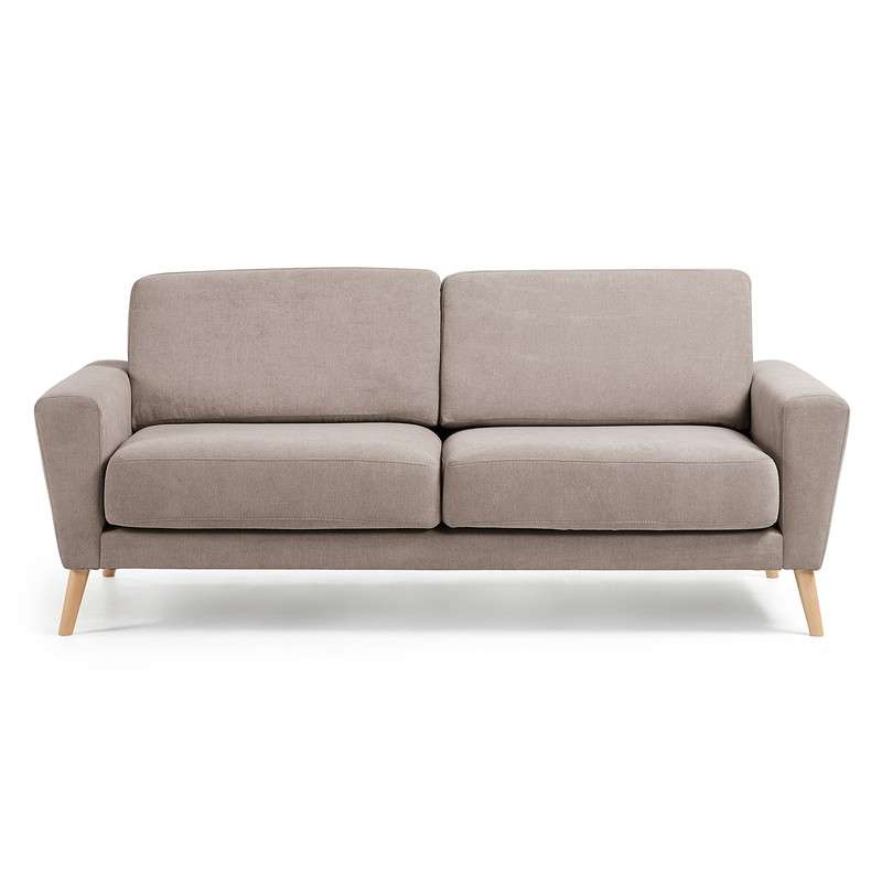 GUY Sofa 3 seaters wooden legs, fabric brown | 商品カテゴリー,ソファ | LaForma Japan