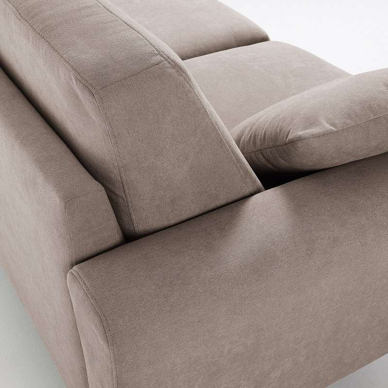 GUY Sofa 3 seaters wooden legs, fabric brown | 商品カテゴリー,ソファ | LaForma Japan