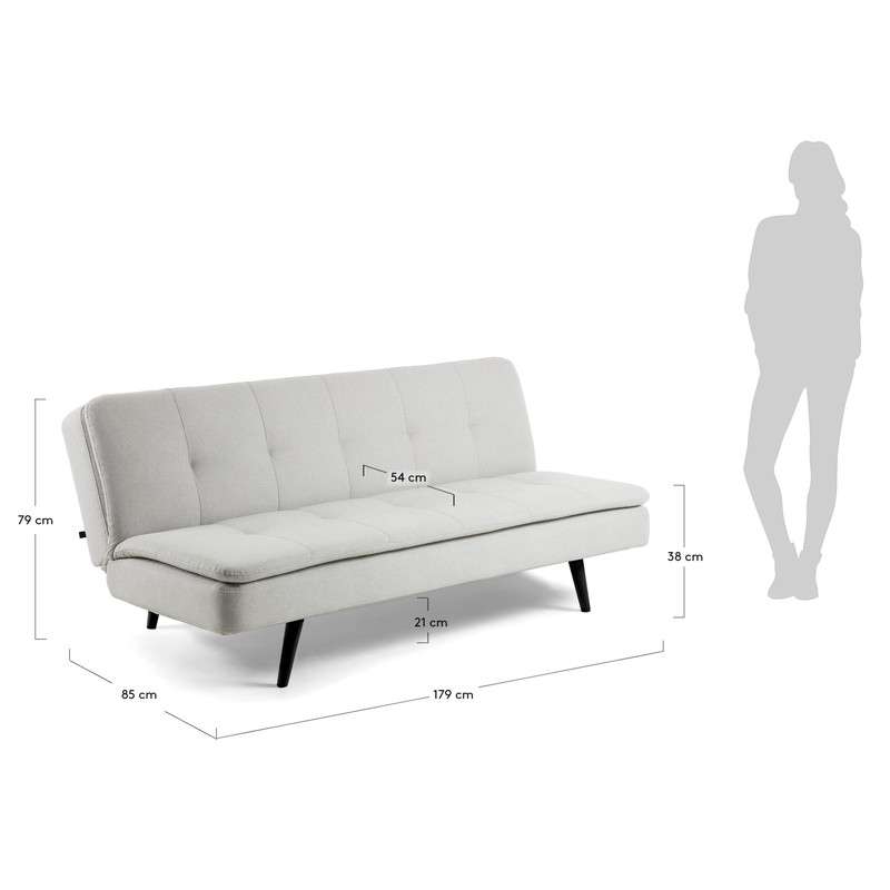 ABELLIA Sofa bed 180 fabric light grey | 商品カテゴリー,ソファ | LaForma Japan