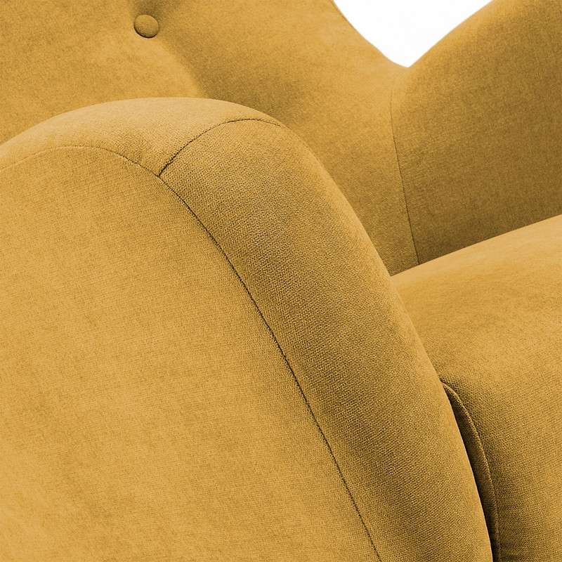 PASSO Armchair natural wooden legs, fabric mustard | 商品カテゴリー,ソファ | LaForma Japan