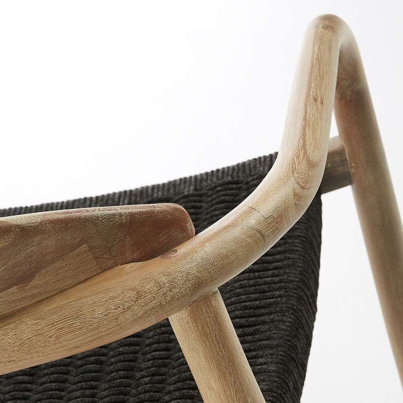 GLYNIS Armchair eucalyptus natural rope dark grey【4脚セット】 | 商品カテゴリー,アウトドア | LaForma Japan