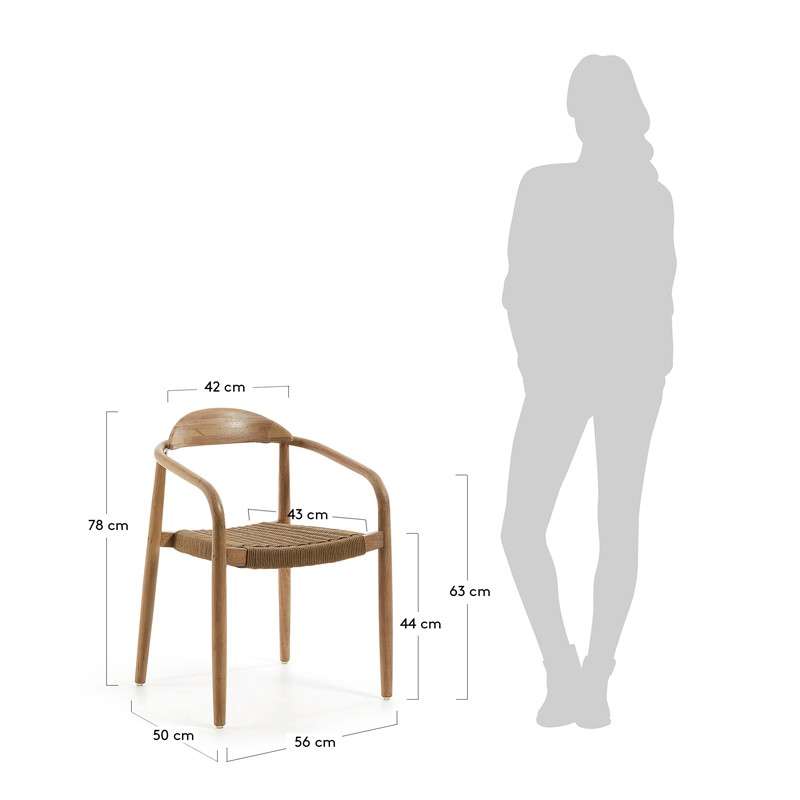 GLYNIS Armchair eucalyptus natural rope beige【4脚セット】 | 商品カテゴリー,アウトドア | LaForma Japan