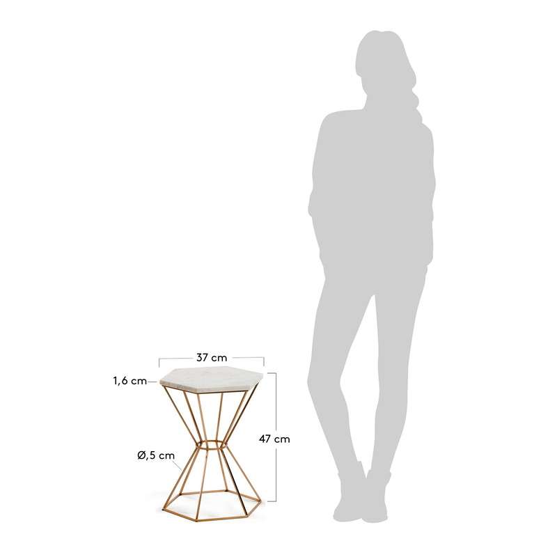 LIMIT Side table metal copper marble | 商品カテゴリー,テーブル | LaForma Japan