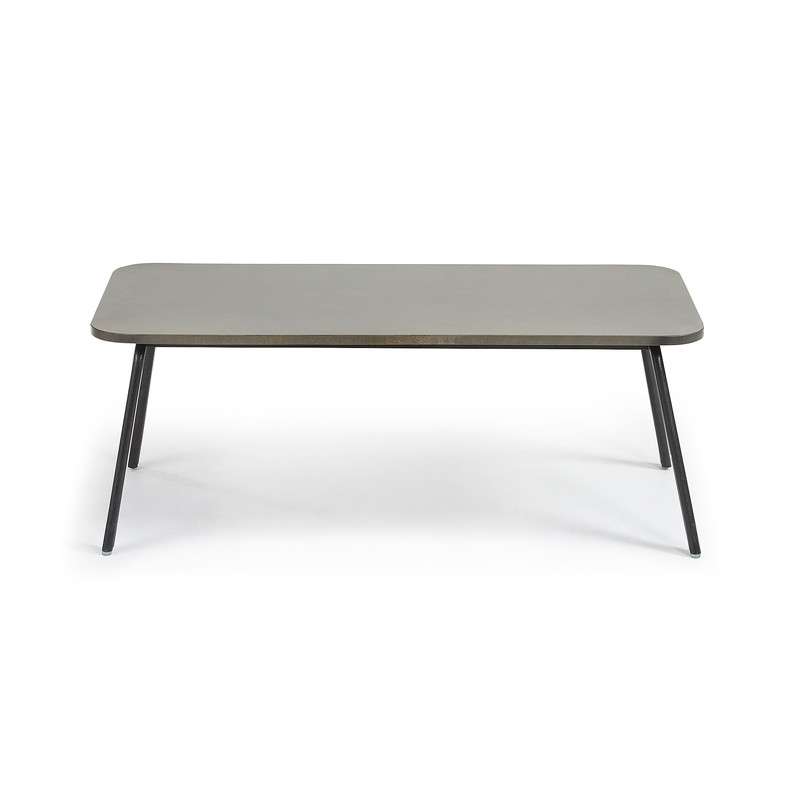 BERNON Coffee table 110x55 grey metal and poly-cement | 商品カテゴリー,テーブル,コーヒーテーブル | LaForma Japan
