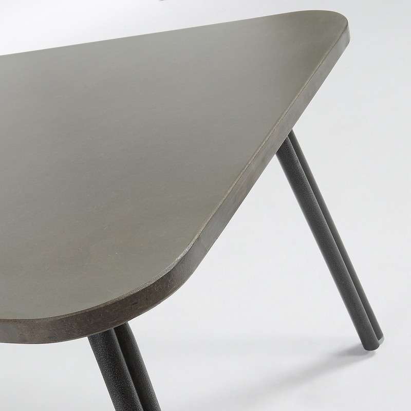 BERNON Coffee table 110x55 grey metal and poly-cement | 商品カテゴリー,テーブル,コーヒーテーブル | LaForma Japan