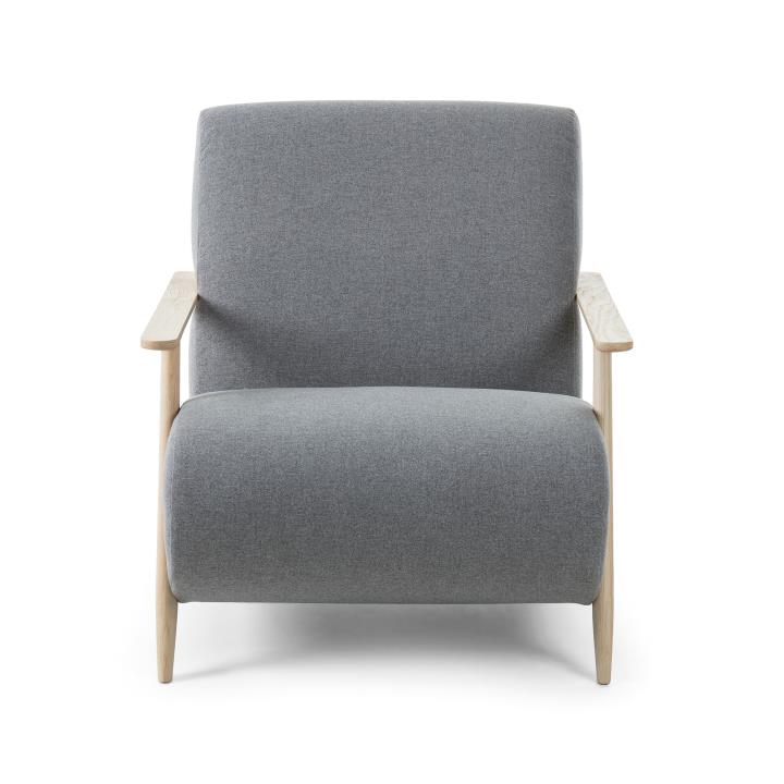 MARTHAN Armchair ash wood natural, fabric grey | 商品カテゴリー,チェア | LaForma Japan