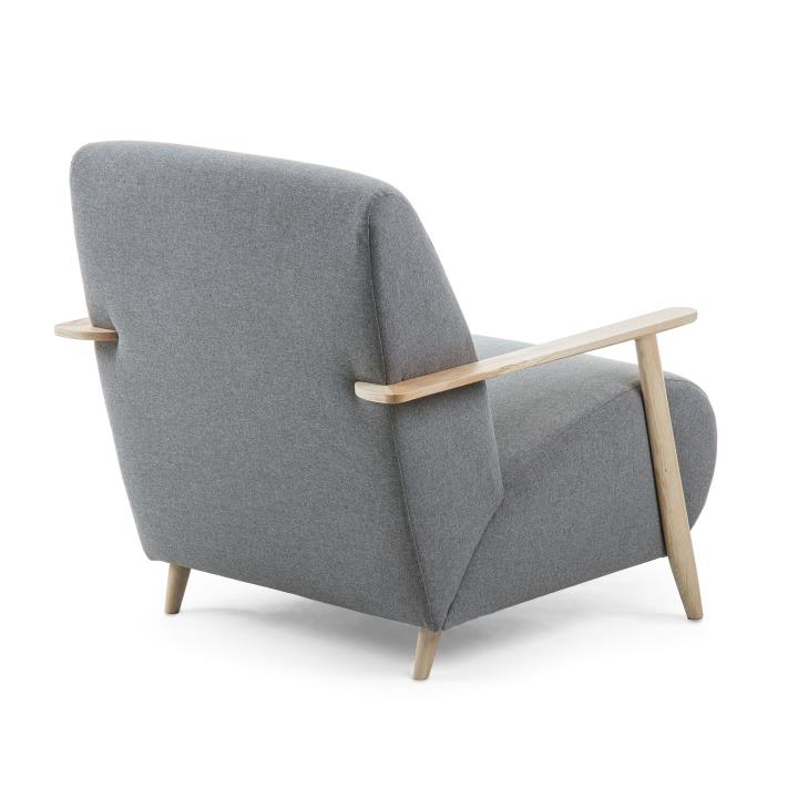 MARTHAN Armchair ash wood natural, fabric grey | 商品カテゴリー,チェア | LaForma Japan
