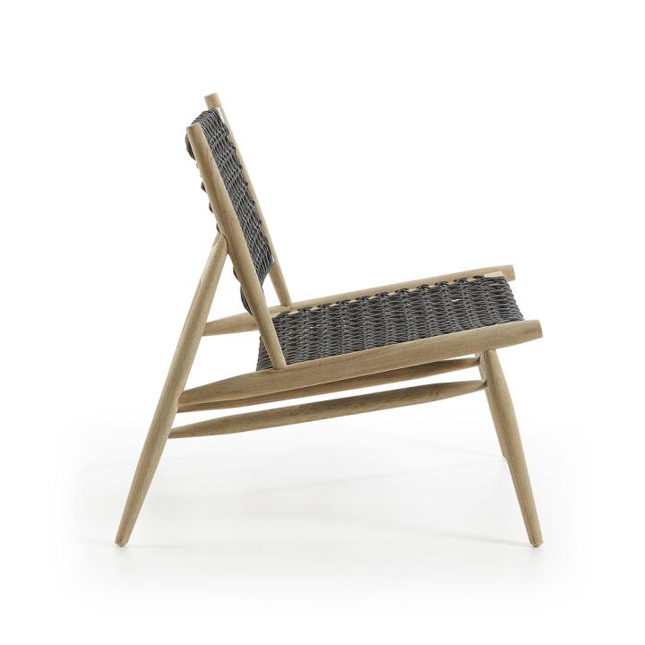 UNIKA Armchair teak wood natural dark grey | 商品カテゴリー,チェア | LaForma Japan