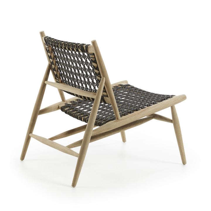 UNIKA Armchair teak wood natural dark grey | 商品カテゴリー,チェア | LaForma Japan