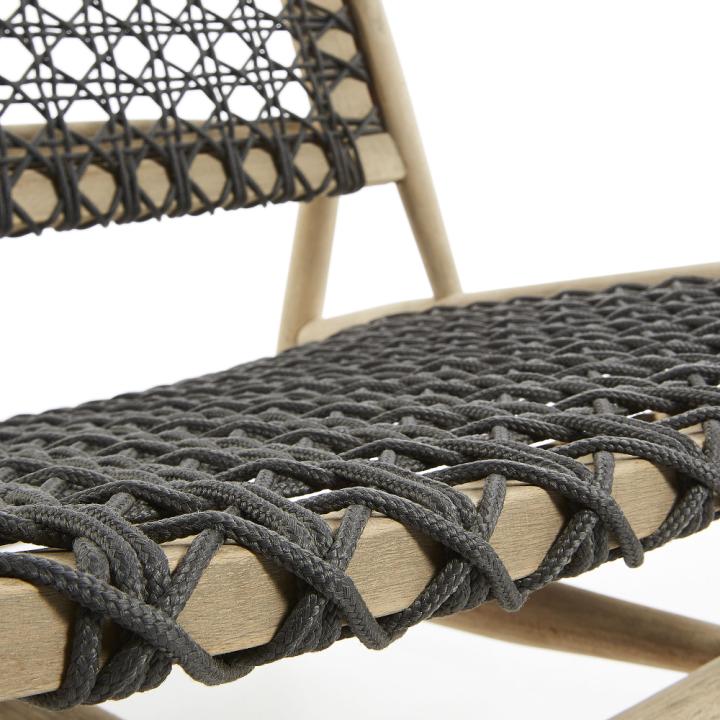 UNIKA Armchair teak wood natural dark grey | 商品カテゴリー,チェア | LaForma Japan