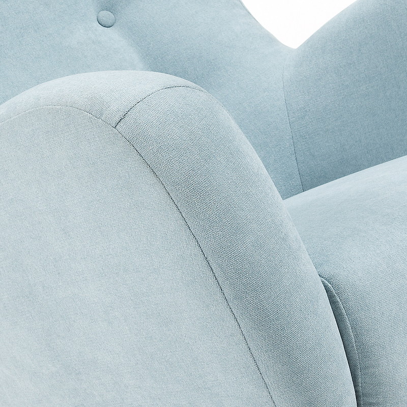 【SALE】PASSO Armchair natural wooden legs, fabric light blue | 商品カテゴリー,チェア | LaForma Japan