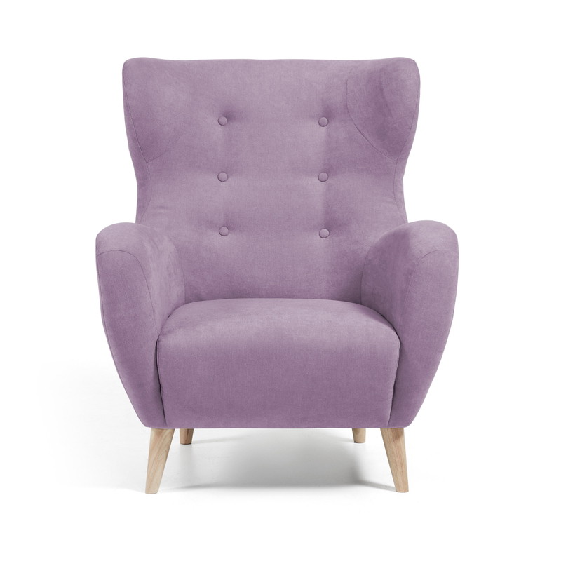 【SALE】PASSO Armchair natural wooden legs, fabric dusty pink | 商品カテゴリー,チェア | LaForma Japan
