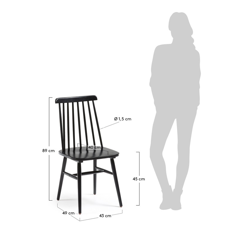KRISTIE Chair wood black【2脚セット】 | 商品カテゴリー,チェア | LaForma Japan