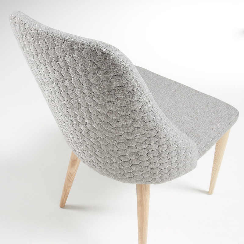 ROXIE Chair natural wood quilted fabric light grey【2脚セット】 | 商品カテゴリー,チェア | LaForma Japan