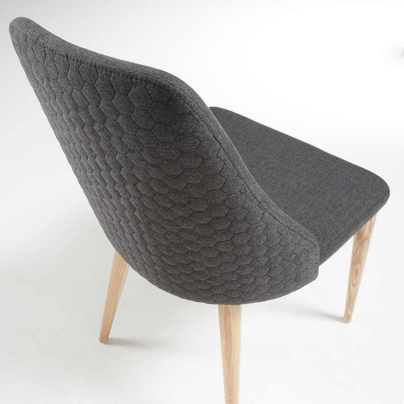 ROXIE Chair natural wood quilted fabric dark grey【2脚セット】 | 商品カテゴリー,チェア | LaForma Japan