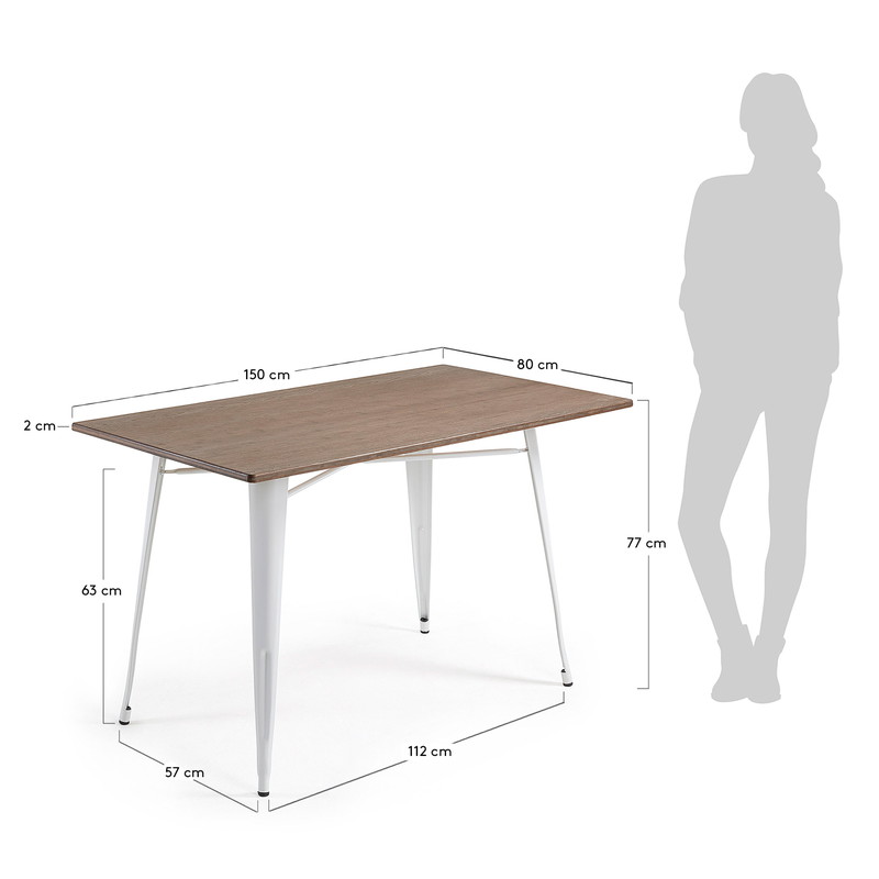 MALIBU Table 150x80 metal white bamboo | 商品カテゴリー,テーブル | LaForma Japan