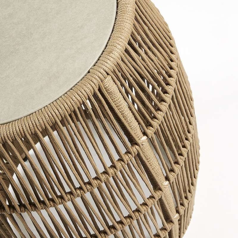 PROGRAM Side table ?40x55 poly-cement rope beige | 商品カテゴリー,テーブル | LaForma Japan