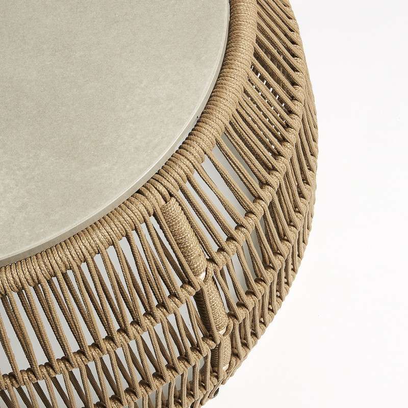 PROGRAM Side table ?70x40 poly-cement rope beige | 商品カテゴリー,テーブル | LaForma Japan