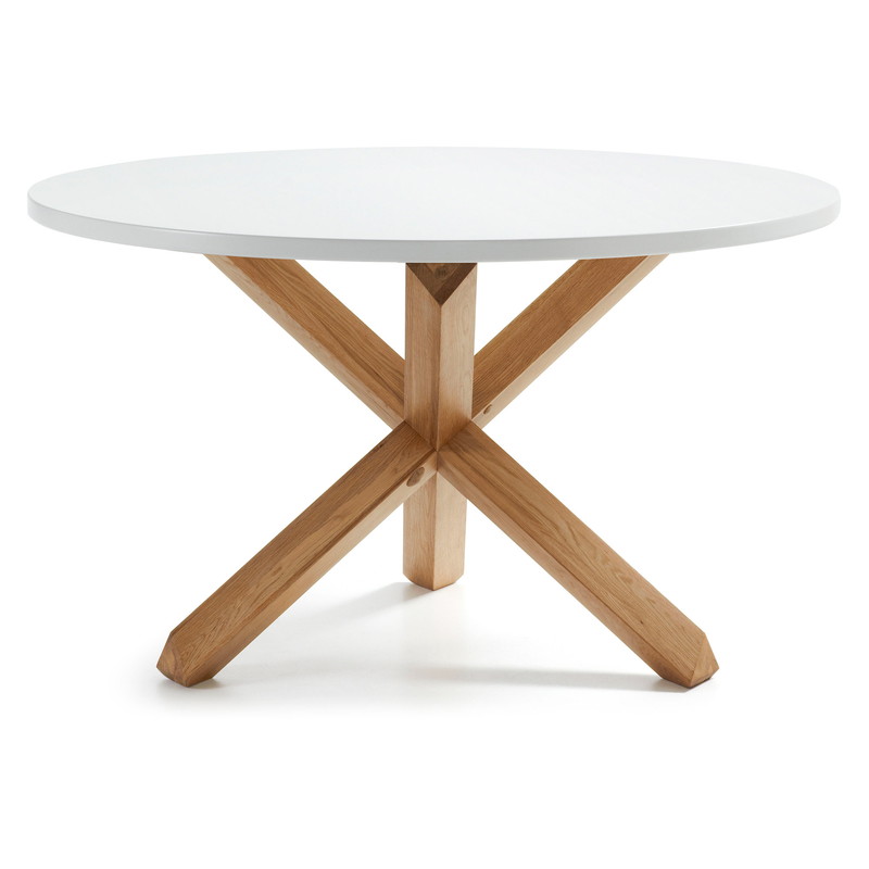 NORI Table Φ120 oak wood, lacquered matt white | 商品カテゴリー,テーブル | LaForma Japan