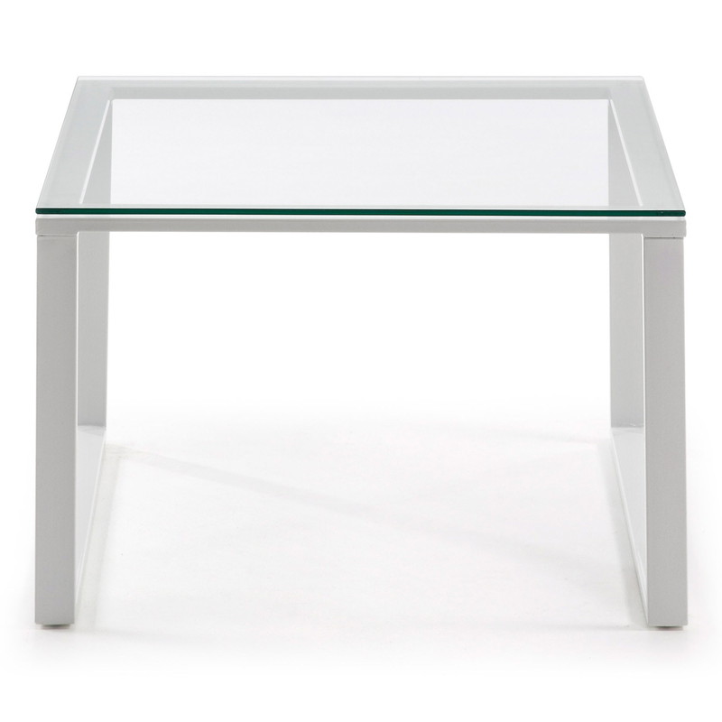 NAVIS Coffee Table 60x60 white epoxy Clear Glass | 商品カテゴリー,テーブル | LaForma Japan