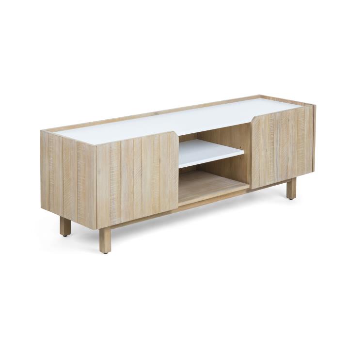 TROPEA Tv cabinet 160x55 acacia wood, mdf matt white | 商品カテゴリー,収納家具 | LaForma Japan