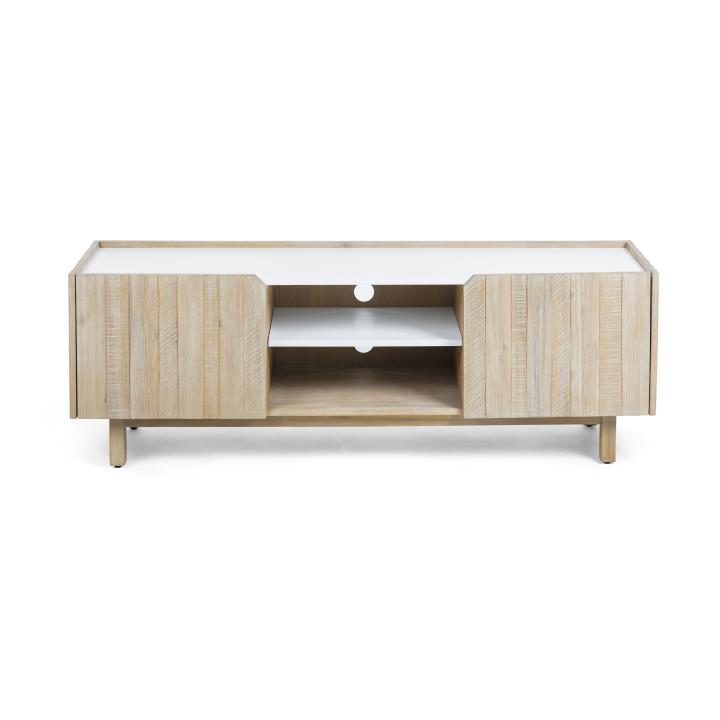 TROPEA Tv cabinet 160x55 acacia wood, mdf matt white | 商品カテゴリー,収納家具 | LaForma Japan