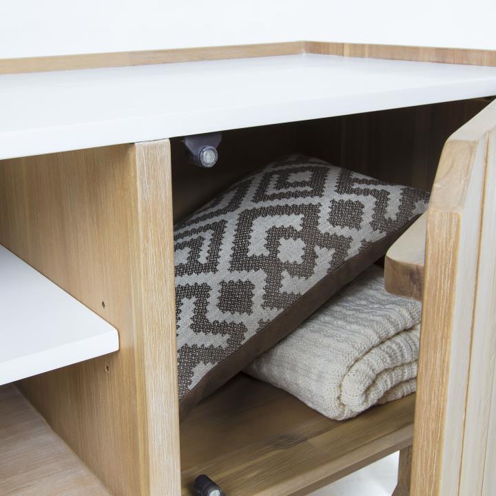 TROPEA Tv cabinet 160x55 acacia wood, mdf matt white | 商品カテゴリー,収納家具 | LaForma Japan