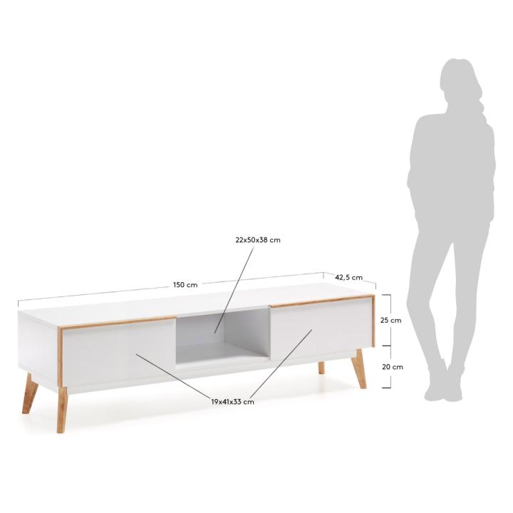 MEETY Tv cabinet 150x45 mdf matt white laquer | 商品カテゴリー,収納家具 | LaForma Japan