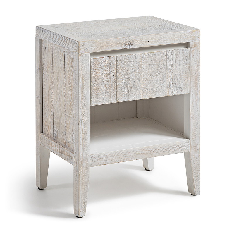 WOODY Bedside table 45x55 pine wood white wash | 商品カテゴリー,収納家具 | LaForma Japan