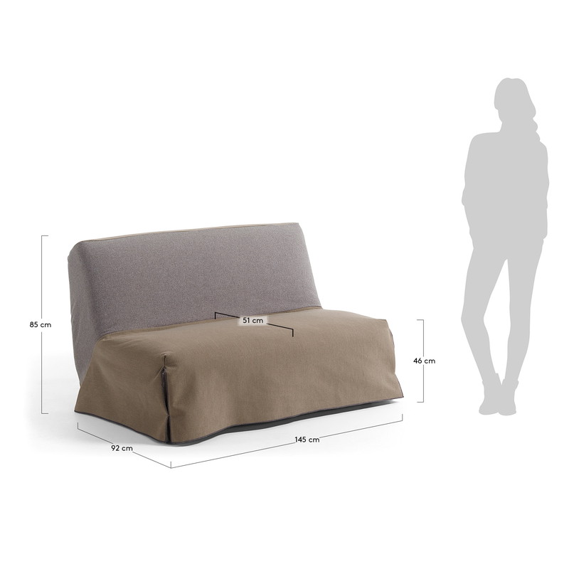 JOLLY Sofa bed 140 fabric brown | 商品カテゴリー,ソファ | LaForma Japan