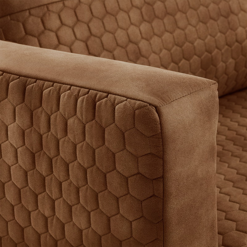 VINNY Sofa 3 seaters metal leg,quilted fabric rust br | 商品カテゴリー,ソファ | LaForma Japan