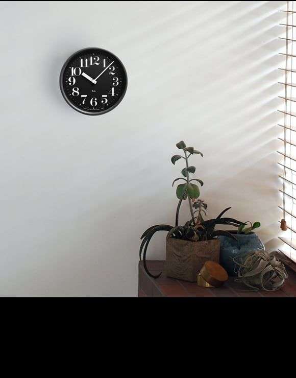 Lemnos（レムノス）「Riki Steel Clock」電波時計/ホワイト[996WR0825WH]