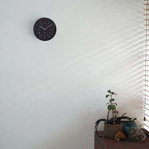Lemnos（レムノス）「Riki Steel Clock」電波時計/ブラック[996WR1710BK]