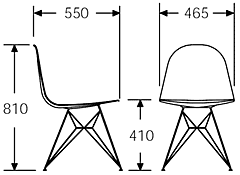 Herman Miller（ハーマンミラー) Eames Shell Chair / Side Chair（DSR） アルパイン【取寄品】 | ダイニングチェア | チェアの通販「ヤマギワオンラインストア」