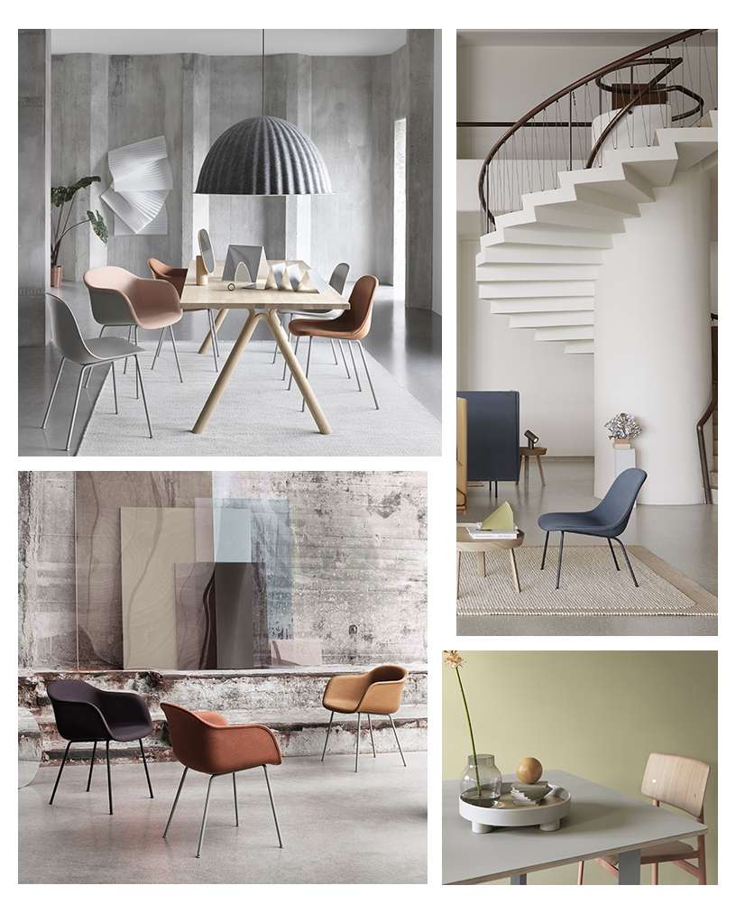 MUUTO（ムート）FIBER ARMCHAIR WOOD BASE  ナチュラルホワイト/ホワイト | アームチェア | チェアの通販「ヤマギワオンラインストア」