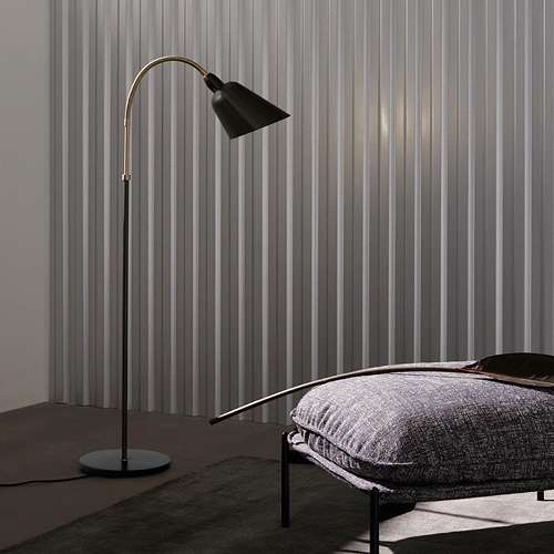 ＆tradition（アンド・トラディッション）「 BELLEVUE FLOOR LAMP AJ7」ブラック+ブラス（ランプ別）[983AT-BELLEVUE-AJ7-FS-BK] | フロアスタンド | 照明器具の通販「ヤマギワオンラインストア」