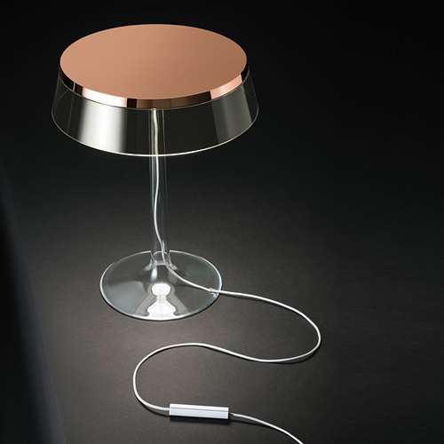 FLOS（フロス）「BON JOUR T」コッパー/クリア[756BONJOUR/T/COP+756BONJOUR/T/SD/CLR] | テーブルスタンド | 照明器具の通販「ヤマギワオンラインストア」