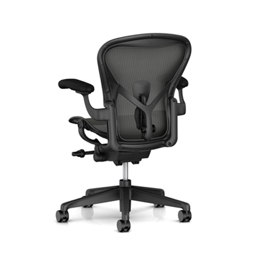 Herman Miller（ハーマンミラー）「アーロンチェア リマスタード」グラファイトフレーム グラファイトベース Bサイズ | オフィスチェア | チェアの通販「ヤマギワオンラインストア」