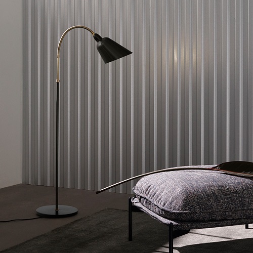 ＆tradition（アンド・トラディッション）「 BELLEVUE FLOOR LAMP AJ7」ブラック+ブラス（ランプ別）[983AT-BELLEVUE-AJ7-FS-BK] | フロアスタンド | 照明器具の通販「ヤマギワオンラインストア」