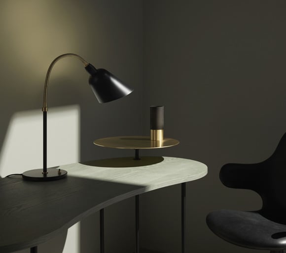 ＆tradition（アンド・トラディッション）「 BELLEVUE FLOOR LAMP AJ7」ブラック+ブラス（ランプ別）[983AT-BELLEVUE-AJ7-FS-BK] | フロアスタンド | 照明器具の通販「ヤマギワオンラインストア」