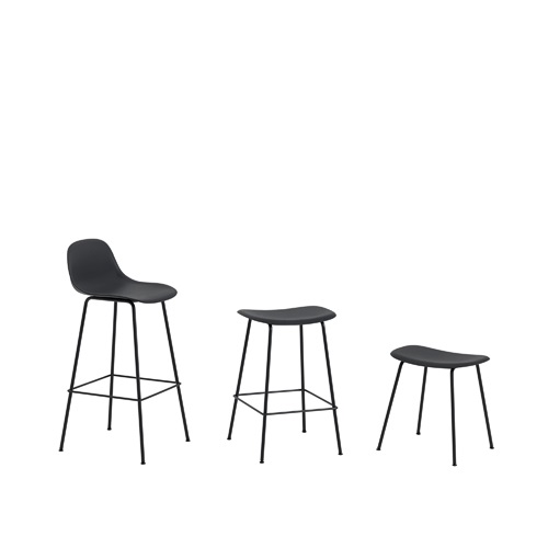 MUUTO（ムート）FIBER BAR STOOL TUBE BASE 65CM オークル/ブラック | ハイスツール | スツールの通販「ヤマギワオンラインストア」