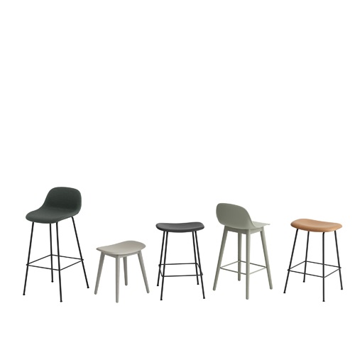 MUUTO（ムート）FIBER BAR STOOL TUBE BASE 65CM オークル/ブラック | ハイスツール | スツールの通販「ヤマギワオンラインストア」