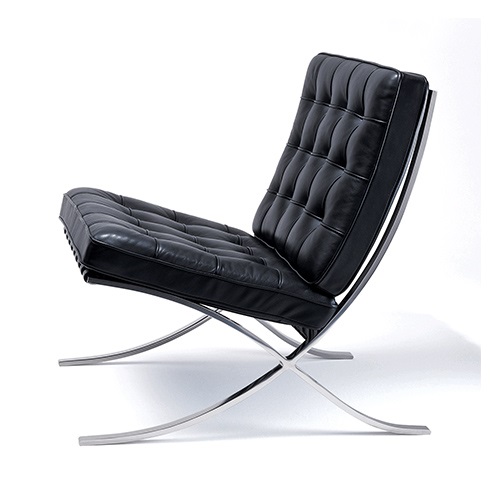 Knoll(ノル) Mies.v.d.Rohe Collection バルセロナチェア ブラック | ラウンジチェア／他 | チェアの通販「ヤマギワオンラインストア」